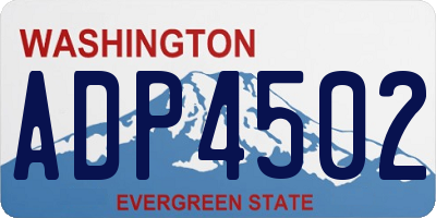 WA license plate ADP4502