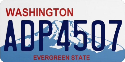 WA license plate ADP4507