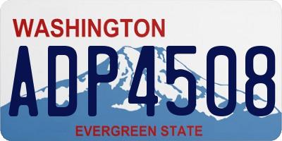 WA license plate ADP4508