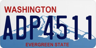 WA license plate ADP4511