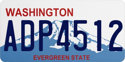 WA license plate ADP4512