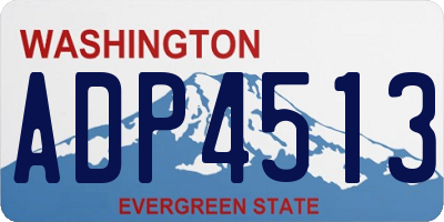 WA license plate ADP4513