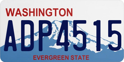 WA license plate ADP4515