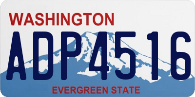 WA license plate ADP4516
