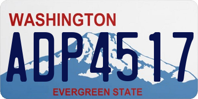 WA license plate ADP4517