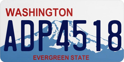 WA license plate ADP4518