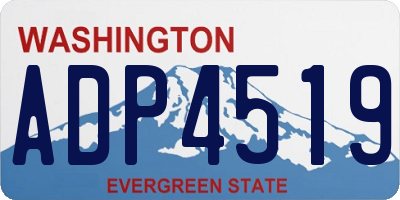 WA license plate ADP4519
