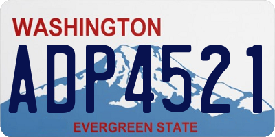 WA license plate ADP4521