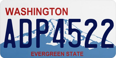 WA license plate ADP4522