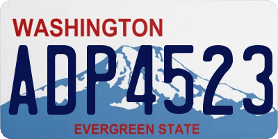 WA license plate ADP4523