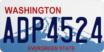 WA license plate ADP4524