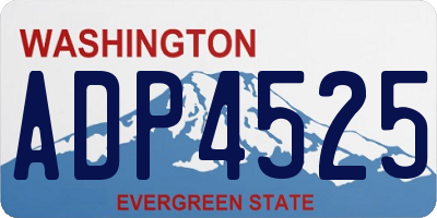 WA license plate ADP4525