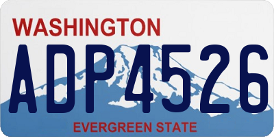 WA license plate ADP4526