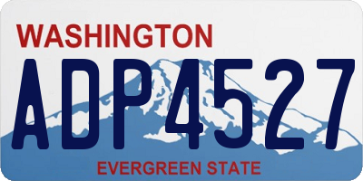 WA license plate ADP4527