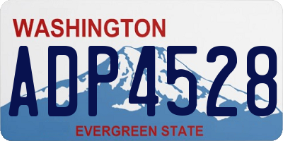 WA license plate ADP4528