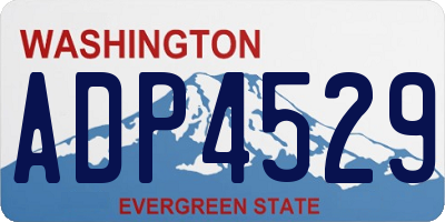 WA license plate ADP4529