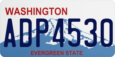 WA license plate ADP4530