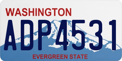 WA license plate ADP4531