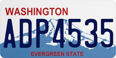 WA license plate ADP4535