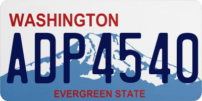 WA license plate ADP4540