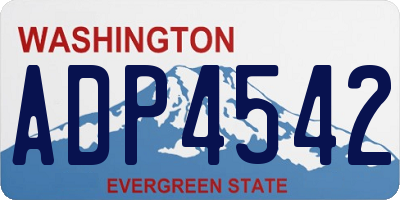 WA license plate ADP4542