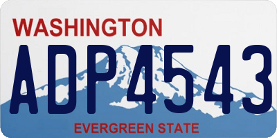 WA license plate ADP4543