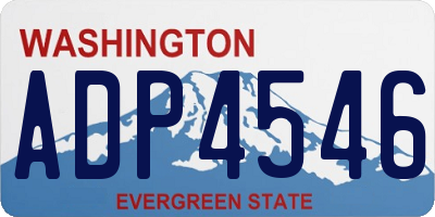 WA license plate ADP4546