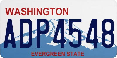 WA license plate ADP4548