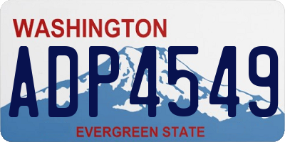 WA license plate ADP4549