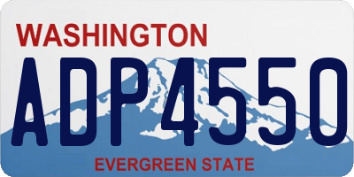 WA license plate ADP4550