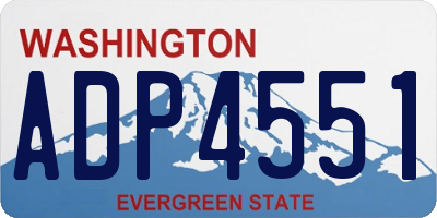 WA license plate ADP4551