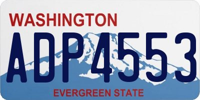 WA license plate ADP4553