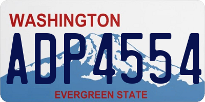 WA license plate ADP4554