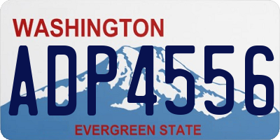 WA license plate ADP4556