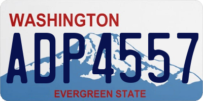 WA license plate ADP4557