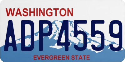 WA license plate ADP4559