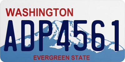 WA license plate ADP4561