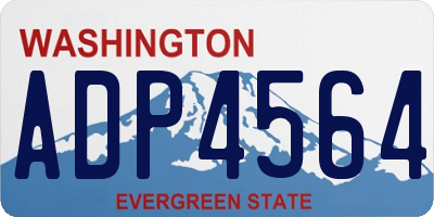 WA license plate ADP4564