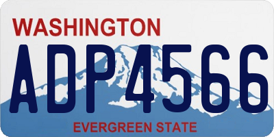 WA license plate ADP4566