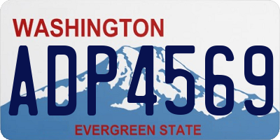WA license plate ADP4569