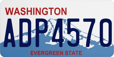 WA license plate ADP4570