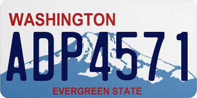 WA license plate ADP4571