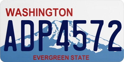 WA license plate ADP4572