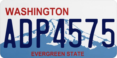 WA license plate ADP4575
