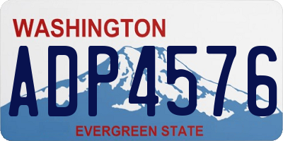 WA license plate ADP4576