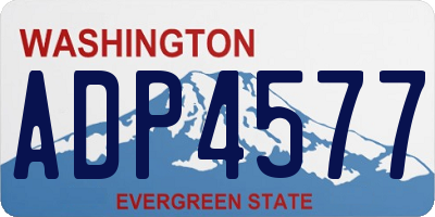 WA license plate ADP4577