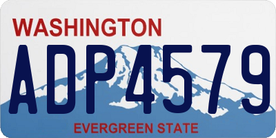 WA license plate ADP4579