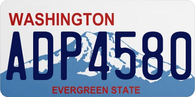 WA license plate ADP4580