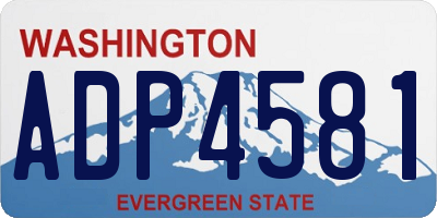 WA license plate ADP4581