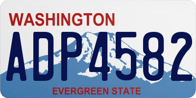 WA license plate ADP4582